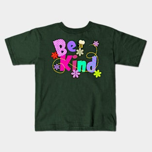 Be Kind Colorful Typography Kids T-Shirt